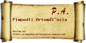 Pimpedli Artemíszia névjegykártya